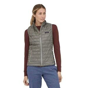 Patagonia Gray Nano Puff Vest Puffer Vest XS *Google Logo